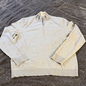 Calvin Klein Light Gray Zip-Up Sweater